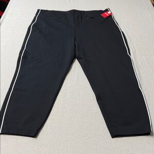 SPANX Black Perfect Pant,ankle with White Piping Skinny
